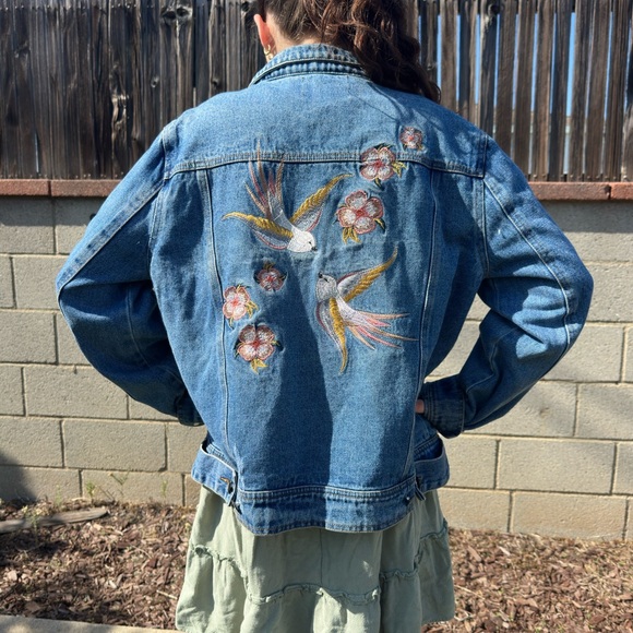 LUNIK Exclusive Design Embroidered Denim Jacket - Picture 4 of 4